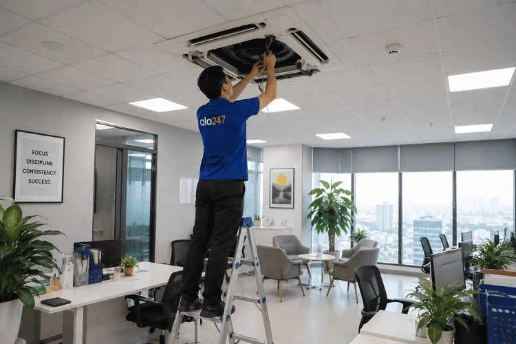 Thợ alo247 sửa điều hoà âm trần tại Đại Mỗ