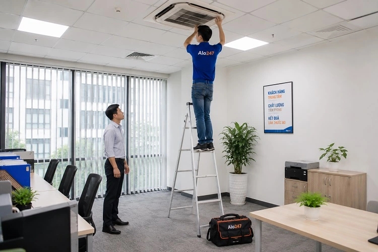 Thợ alo247 sửa điều hoà âm trần tại Đông Ngạc