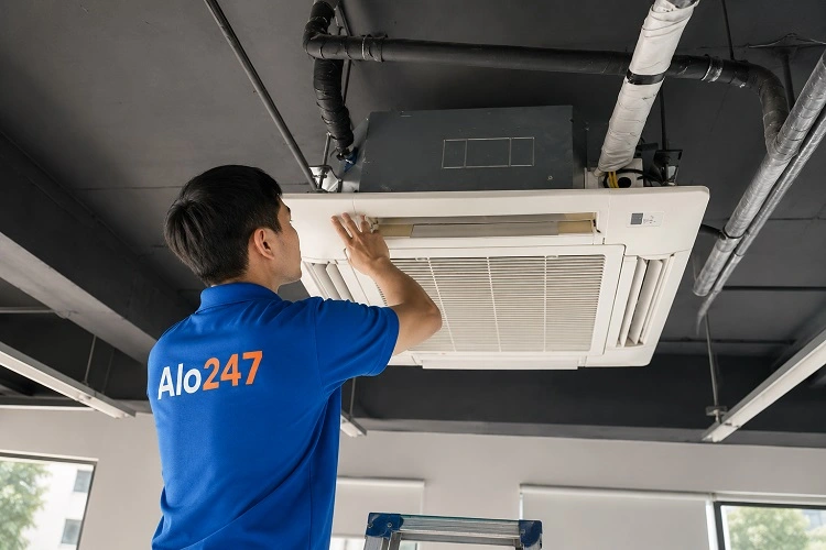 Thợ alo247 sửa điều hoà âm trần tại Giảng Võ