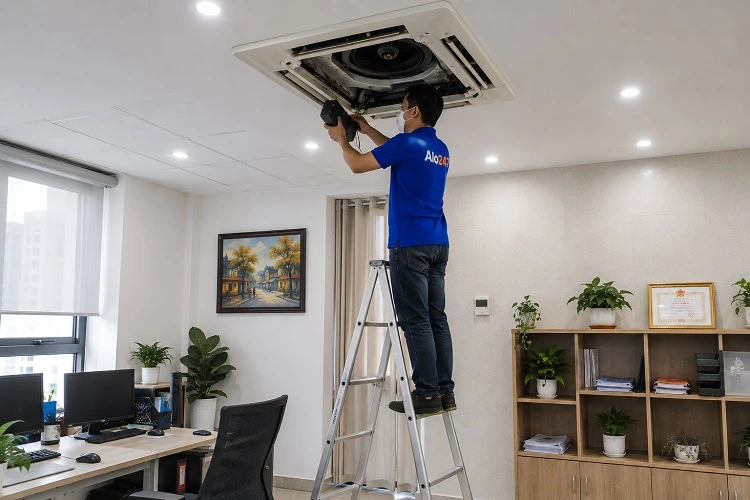 Thợ alo247 sửa điều hoà âm trần tại Phúc Lợi