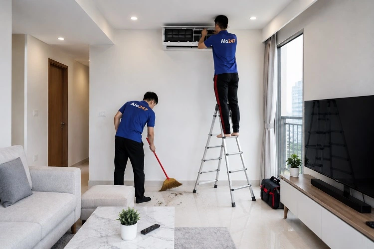 Thợ alo247 sửa điều hoà bị lỗi hỏng tại Phú Diễn