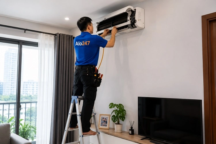 Thợ alo247 sửa điều hoà không lên nguồn tại Vĩnh Hưng