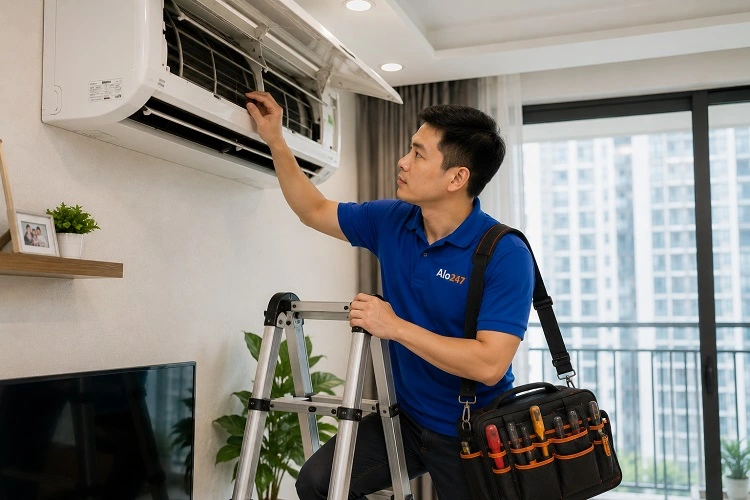 Thợ alo247 sửa điều hoà tại Giảng Võ