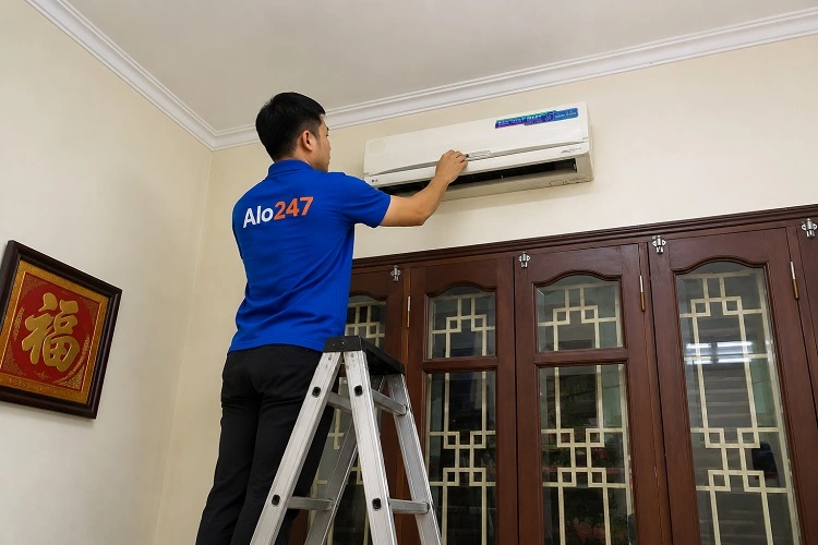 Thợ alo247 sửa điều hoà tại Kiến Hưng