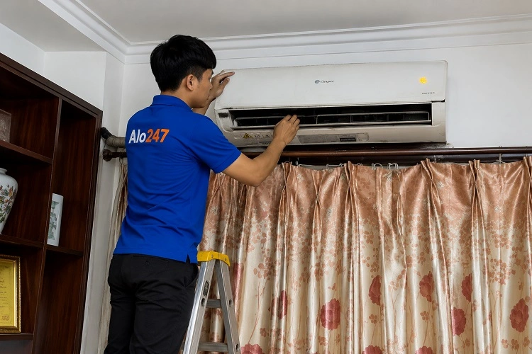Thợ alo247 sửa điều hoà lỗi không mát tại Vĩnh Tuy