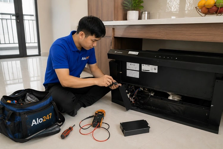 Thợ alo247 sửa máy hút mùi tại Ba Đình
