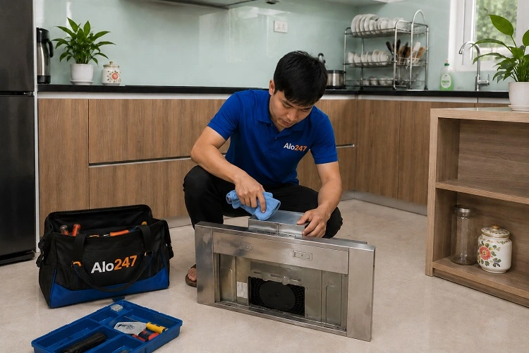 Thợ alo247 sửa máy hút mùi tại Cầu Giấy