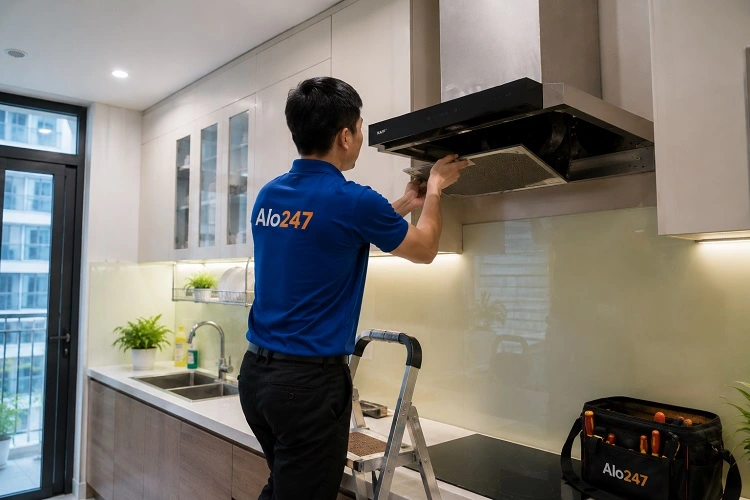 Thợ alo247 sửa máy hút mùi tại Định Công