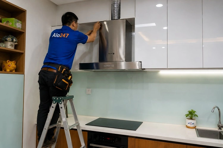 Thợ alo247 sửa máy hút mùi tại Đống Đa