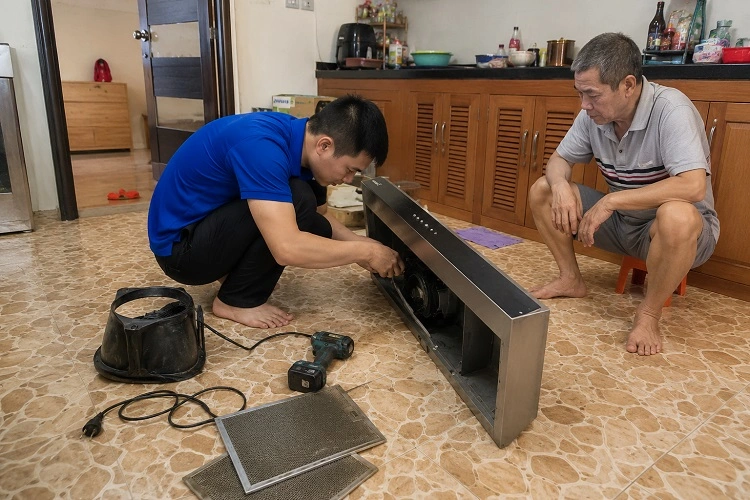Thợ alo247 sửa máy hút mùi tại Hà Đông