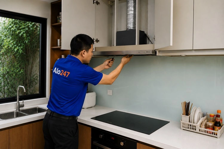 Thợ alo247 sửa máy hút mùi tại Khương Đình