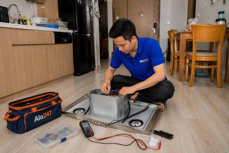 Thợ alo247 sửa máy hút mùi tại Kiến Hưng
