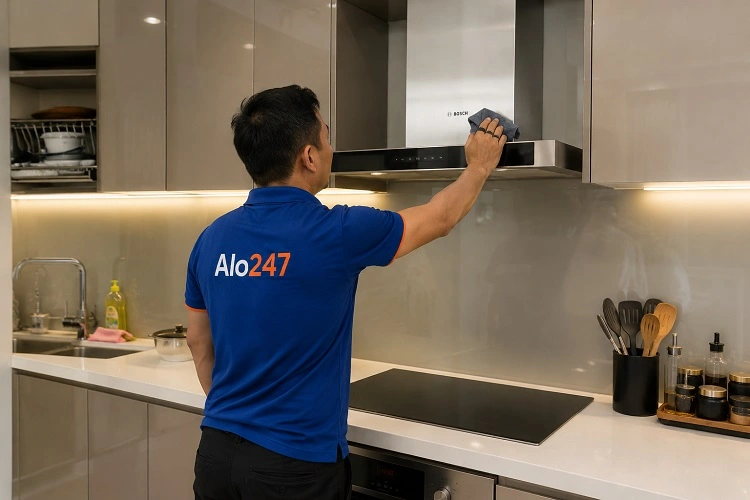 Thợ alo247 sửa máy hút mùi tại Long Biên