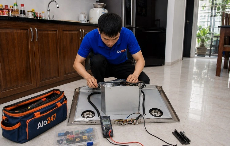 Thợ alo247 sửa máy hút mùi tại Mê Linh