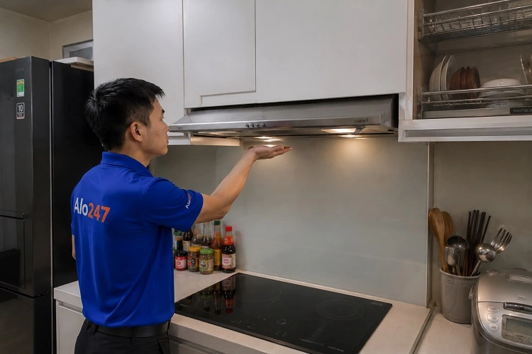 Thợ alo247 sửa máy hút mùi tại Ô Chợ Dừa