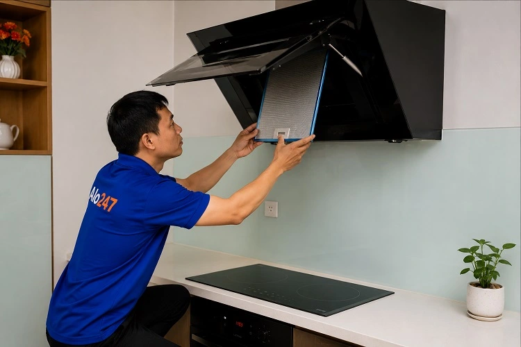 Thợ alo247 sửa máy hút mùi tại Văn Miếu