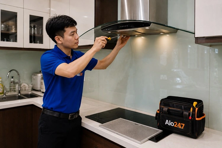 Thợ alo247 sửa máy hút mùi tại Việt Hưng