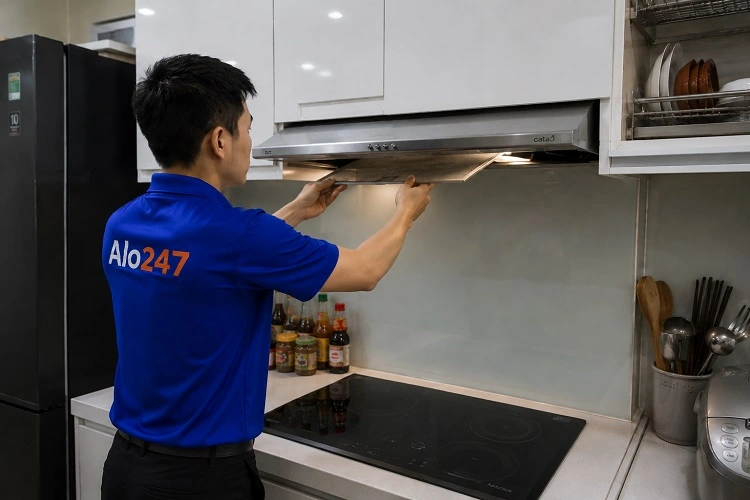 Thợ alo247 sửa máy hút mùi tại Vĩnh Hưng