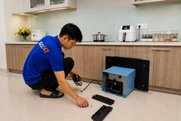Thợ alo247 sửa máy hút mùi tại Xuân Đỉnh