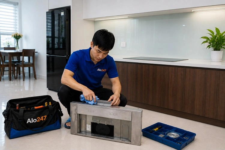 Thợ alo247 sửa máy hút mùi tại Yên Sở