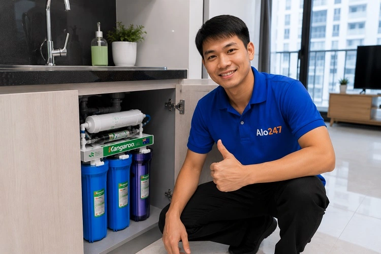 Thợ alo247 sửa máy lọc nước bị rò rỉ tại Phú Lương
