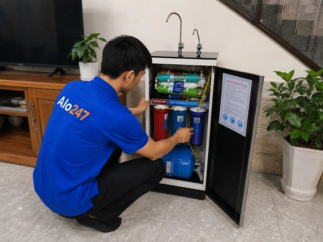 Thợ alo247 sửa máy lọc nước chạy liên tục không ngắt tại Quang Minh