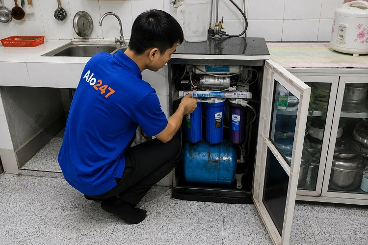 Thợ alo247 sửa máy lọc nước lọc chậm tại Bát Tràng