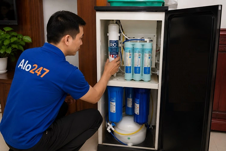 Thợ alo247 sửa máy lọc nước tại Giảng Võ