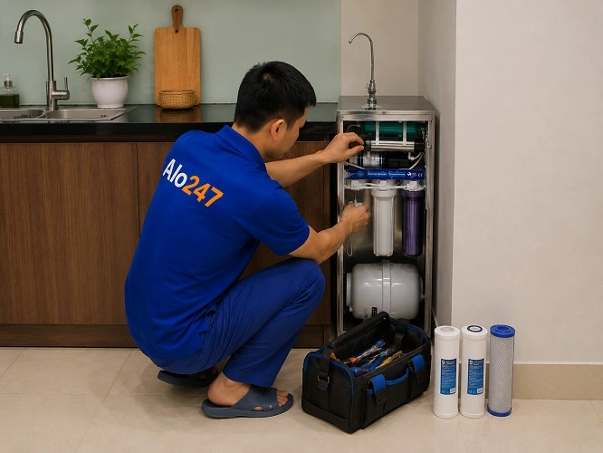 Thợ alo247 sửa máy lọc nước tại Kim Liên