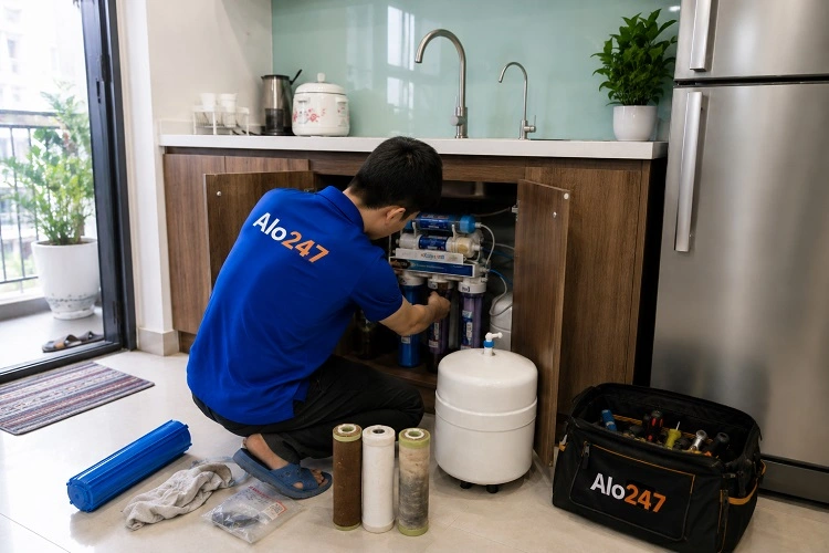 Thợ alo247 sửa máy lọc nước tại Ngọc Hà