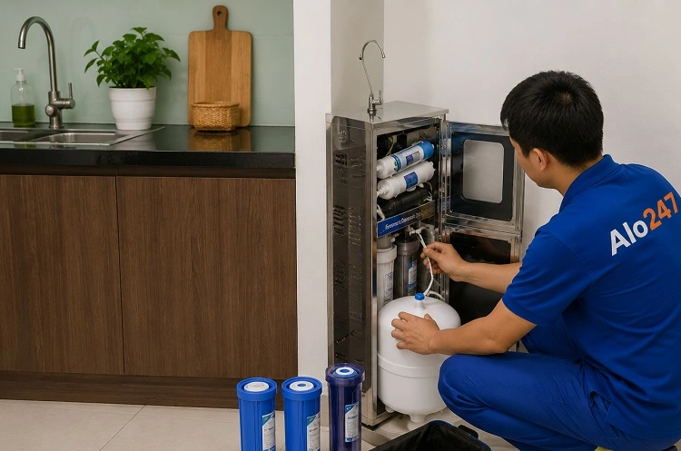 Thợ alo247 sửa máy lọc nước tại Ô chợ Dừa