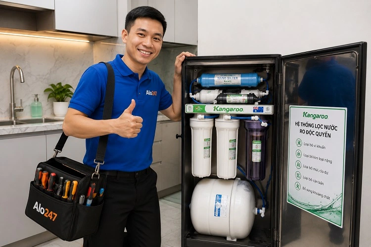 Thợ alo247 sửa máy lọc nước uy tín tại Kim Liên