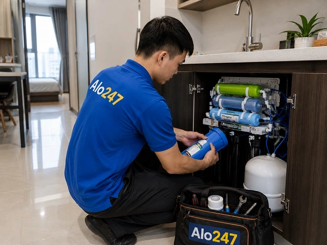 Thợ alo247 thay lõi lọc cho máy lọc nước tại Thanh Liệt