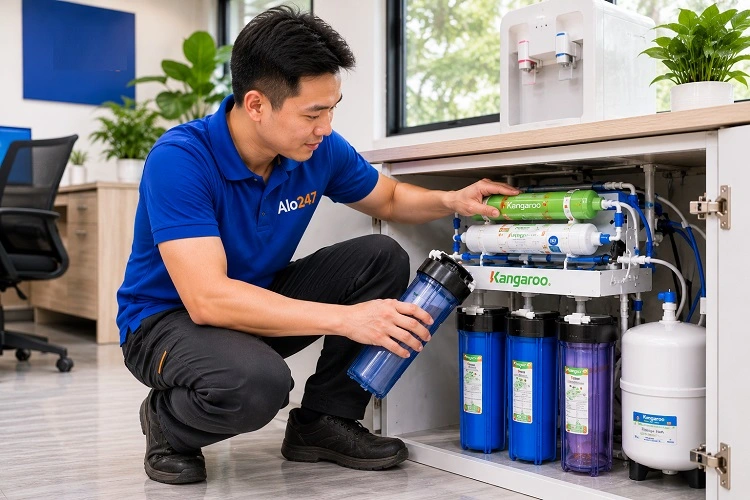 Thợ alo247 thay lõi lọc cho máy lọc nước tại Thượng Cát