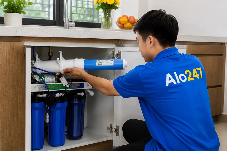 Thợ alo247 thay lõi lọc máy lọc nước tại Mê Linh