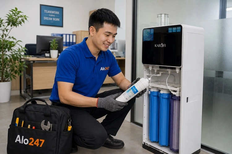 Thợ alo247 thay lõi máy lọc nước tại Vĩnh Hưng