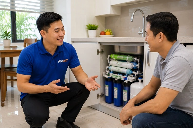 Thợ alo247 trao đổi phương án Sửa máy lọc nước tại Đại Mỗ