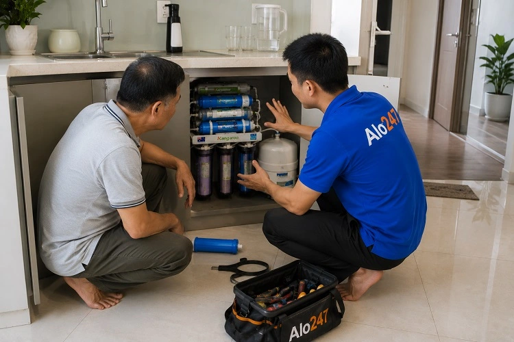 Thợ alo247 trao đổi phương án Sửa máy lọc nước tại Yên Hoà