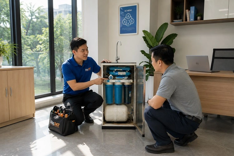 Thợ alo247 tư vấn phương án sửa máy lọc nước tại Kim Liên