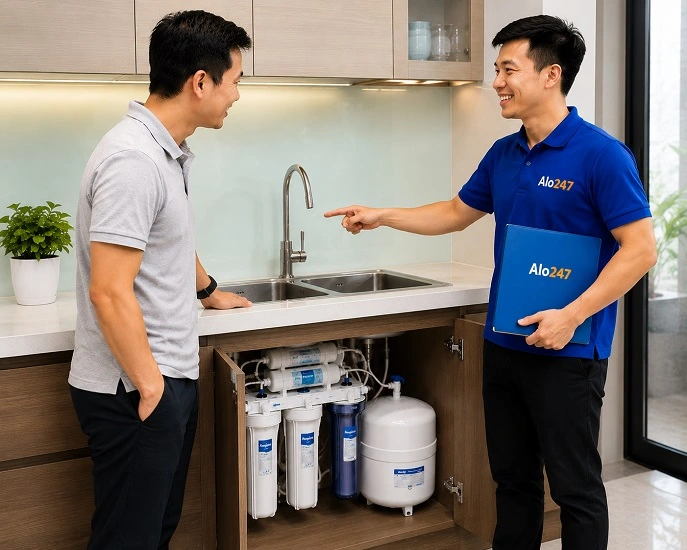 Thợ alo247 tư vấn phương án sửa máy lọc nước tại Tây Tựu