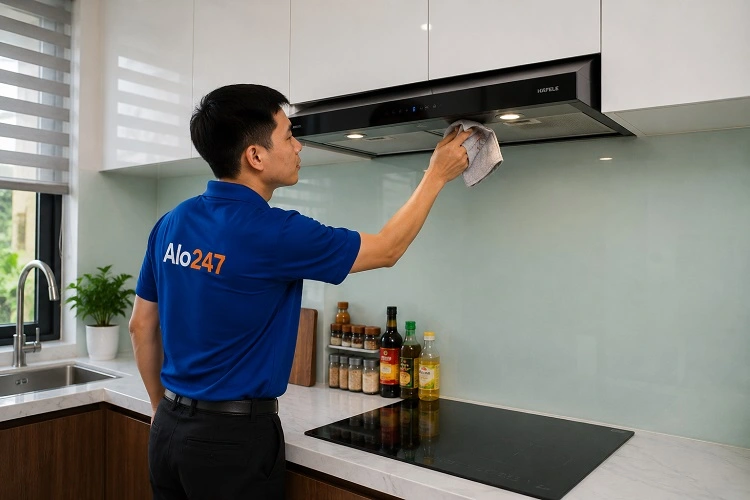 Thợ alo247 vệ sinh máy hút mùi tại Định Công