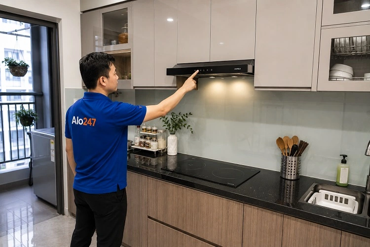 Thợ alo247 xử lý máy hút mùi bị liệt phím