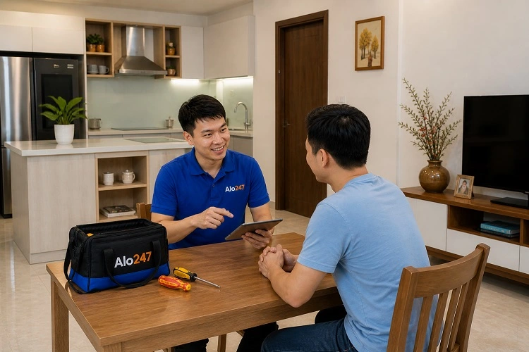Thợ trao đổi chính sách bảo hành