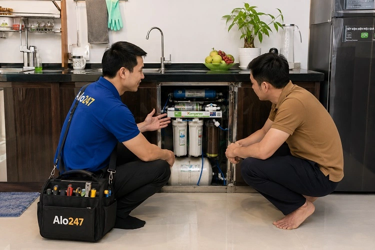 Thợ tư vấn phương án sửa chữa máy lọc nước Kangaroo