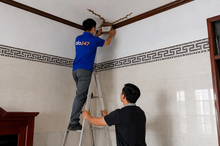 Thợ alo247 diệt mối bằng việc đặt hộp nhử mối tại Phú Diễn