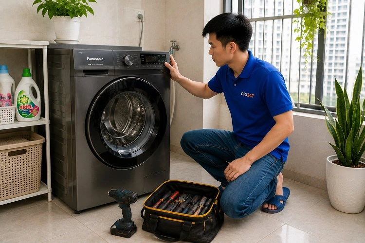 Thợ alo247 kiểm tra thiết bị trước khi xử lý lỗi