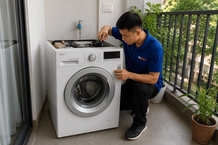 Thợ alo247 sửa chữa máy giặt tại Ô chợ Dừa