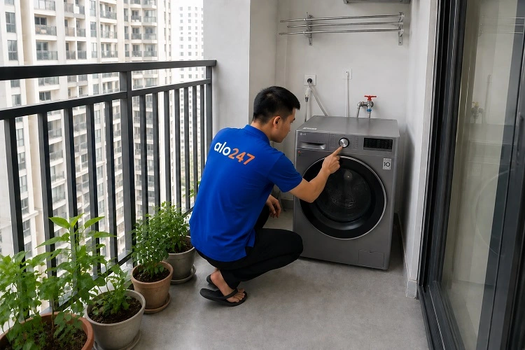 Thợ alo247 sửa chữa máy giặt tại nhà Bát Tràng