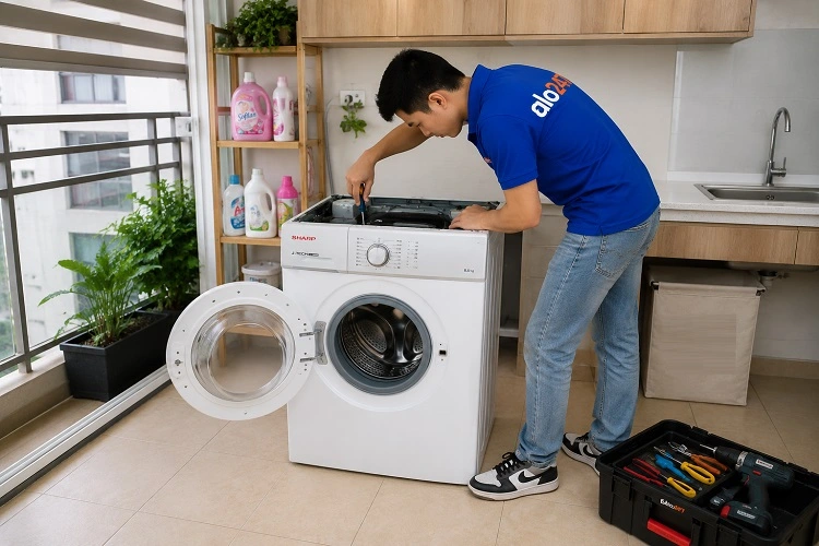 Thợ alo247 sửa chữa máy giặt tại nhà Định Công