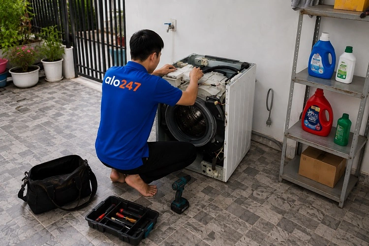 Thợ alo247 sửa chữa máy giặt tại nhà Hoàng Liệt